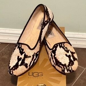 Ugg Alloway Retile Calf Hair Flats, Size 9